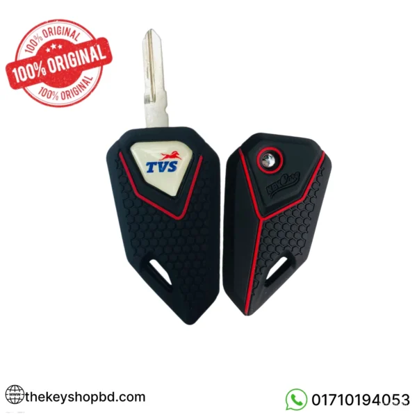 (Flipkey+ silicon cover) For Tvs Bike