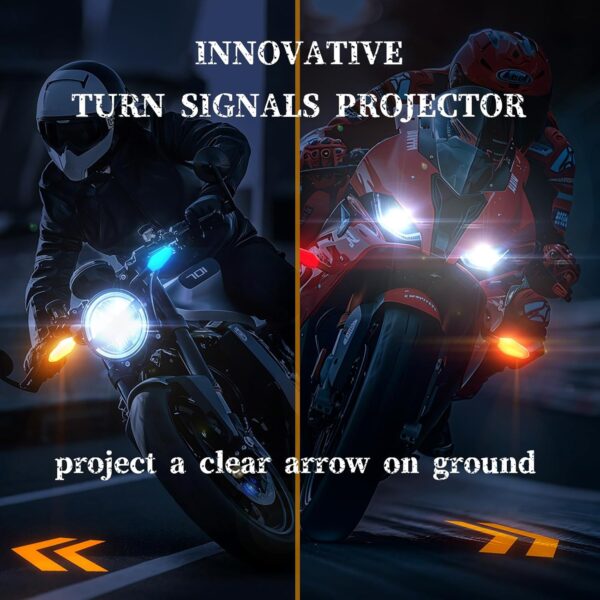 Projection Turn Signal Light For Bike (All Bikes Adjustable) - Image 3